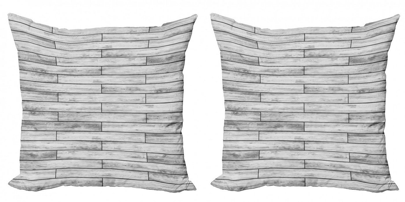 Kissenbezüge Modern Accent Doppelseitiger Digitaldruck, Abakuhaus (2 Stück), rustikales Haus Parkett Holz Retro von Abakuhaus