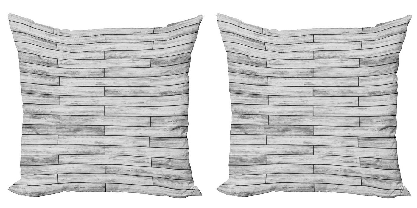 Kissenbezüge Modern Accent Doppelseitiger Digitaldruck, Abakuhaus (2 Stück), rustikales Haus Parkett Holz Retro von Abakuhaus