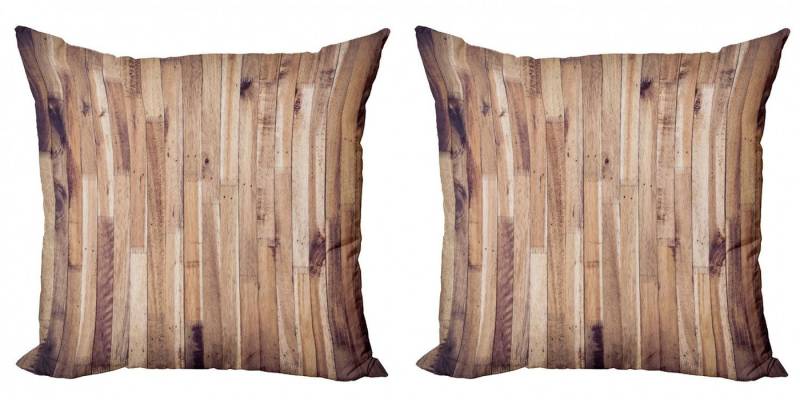 Kissenbezüge Modern Accent Doppelseitiger Digitaldruck, Abakuhaus (2 Stück), rustikales Holz Im Alter von Planks Muster von Abakuhaus