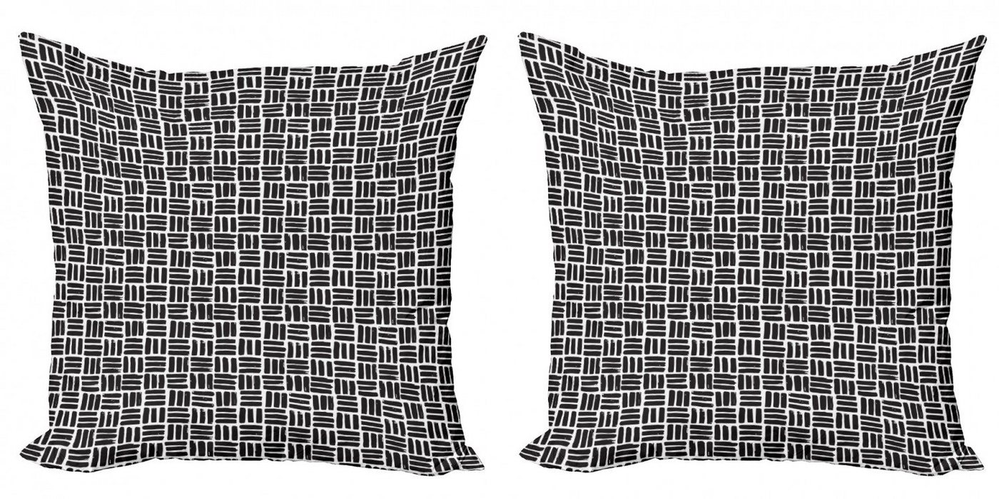 Kissenbezüge Modern Accent Doppelseitiger Digitaldruck, Abakuhaus (2 Stück), Abstrakt Creative-Bar Squares von Abakuhaus