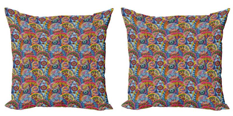 Abakuhaus Kissenbezüge Modern Accent Doppelseitiger Digitaldruck, (2 Stück), Blumen Hippie Aztec Tribal Boho von Abakuhaus