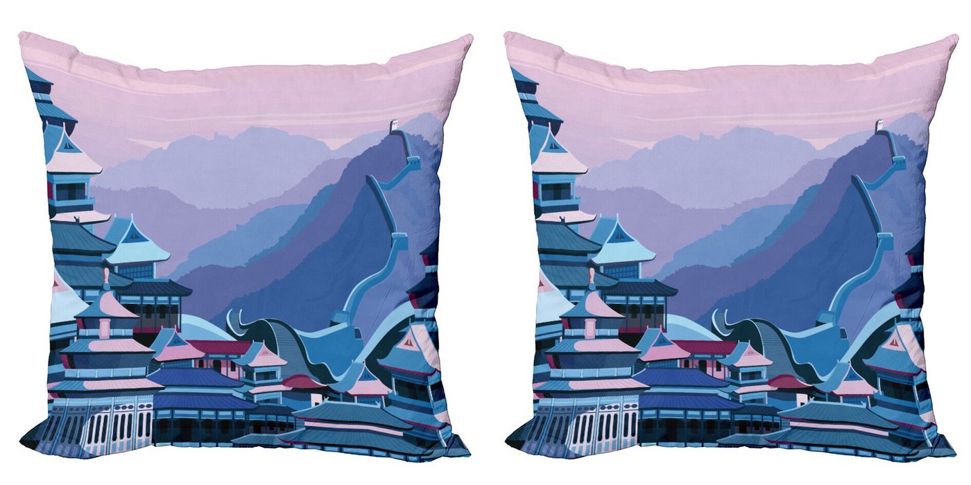 Kissenbezüge Modern Accent Doppelseitiger Digitaldruck, Abakuhaus (2 Stück), Digital Wirkung für die Zukunft von Abakuhaus