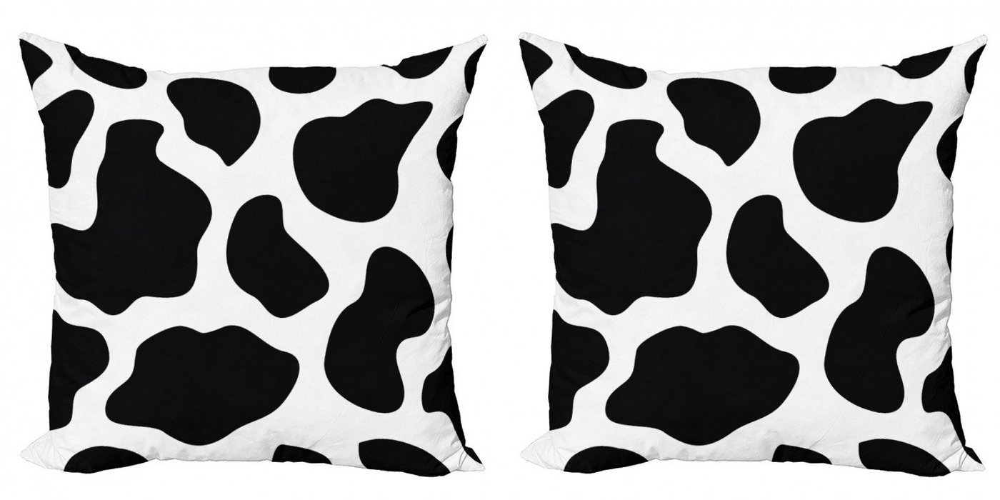 Kissenbezüge Modern Accent Doppelseitiger Digitaldruck, Abakuhaus (2 Stück), Kuh-Druck Weiß Kuhfell Barn von Abakuhaus