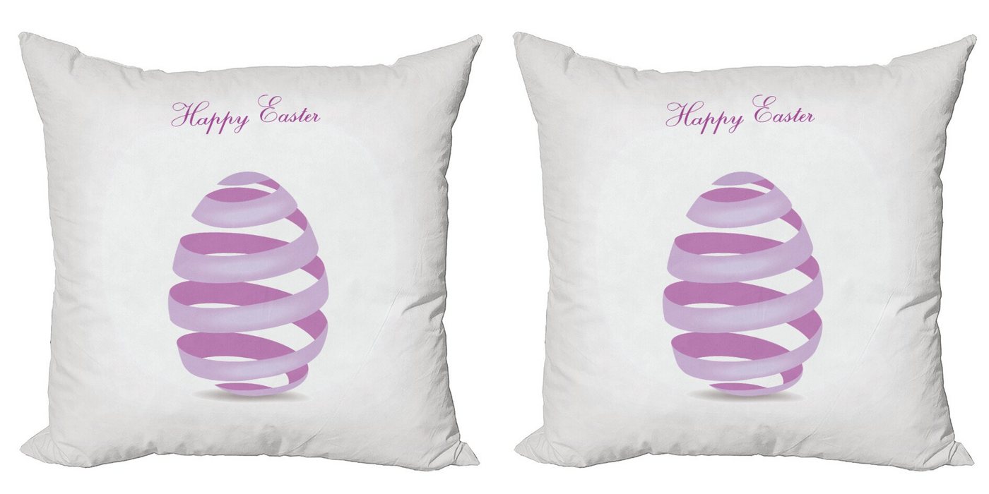 Abakuhaus Kissenbezüge Modern Accent Doppelseitiger Digitaldruck, (2 Stück), Ostern Aufwändige Ribbon-Ei-Form von Abakuhaus