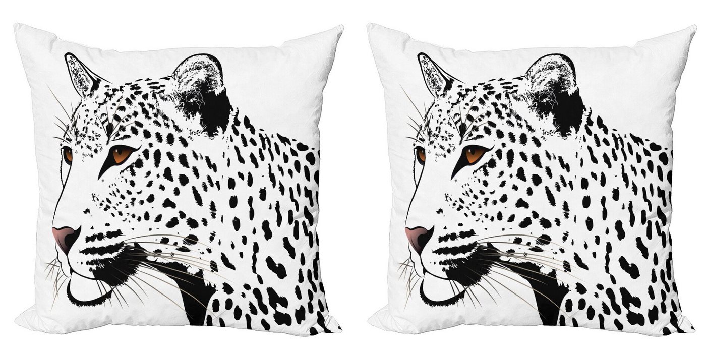 Abakuhaus Kissenbezüge Modern Accent Doppelseitiger Digitaldruck, (2 Stück), Tätowieren Leopard der große Katzen-Spots von Abakuhaus
