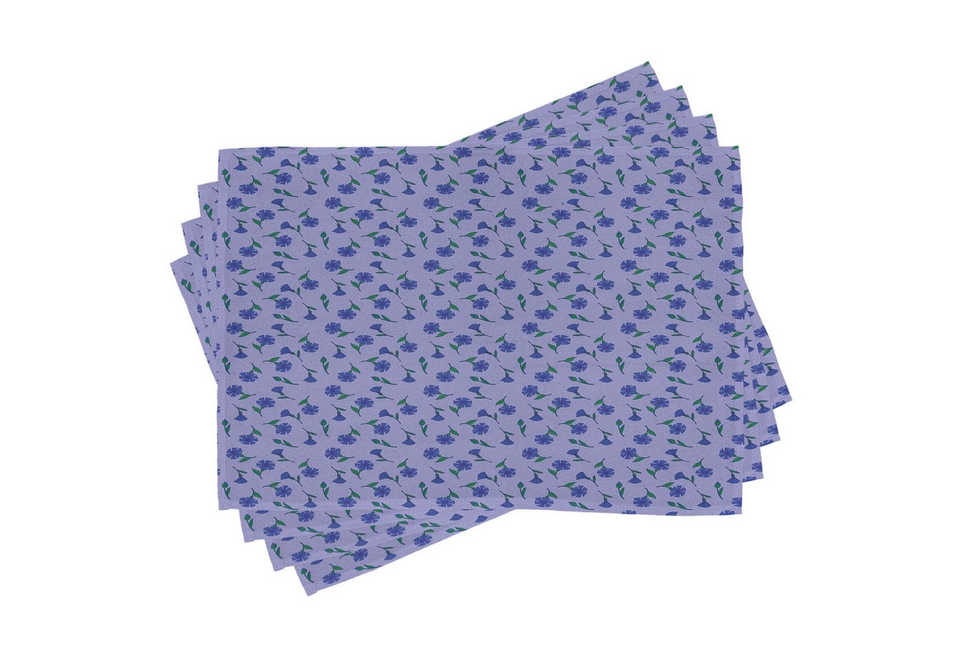 Abakuhaus Platzset Waschbare Stoff Esszimmer Küche Tischdekorations Digitaldruck, (4-teilig, 4-St., Set aus 4x), Blumig Layout von Kornblumen von Abakuhaus