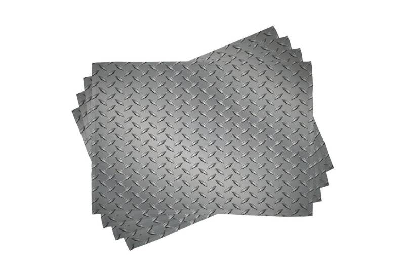 Abakuhaus Platzset Waschbare Stoff Esszimmer Küche Tischdekorations Digitaldruck, (4-teilig, 4-St., Set aus 4x), Grau Diamant-Platten-Effekte von Abakuhaus