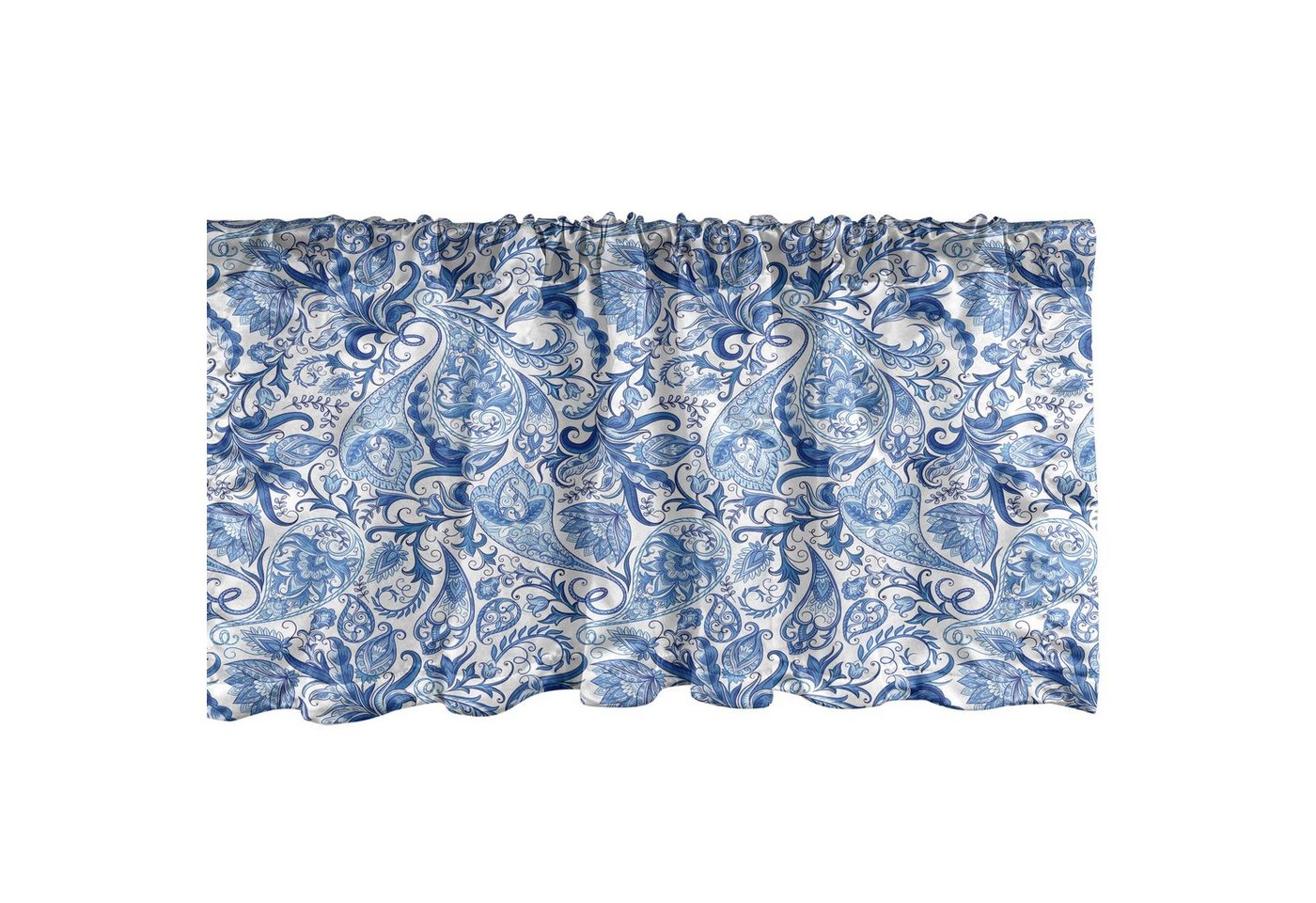 Scheibengardine »Vorhang Volant für Küche Schlafzimmer Dekor mit Stangentasche«, Abakuhaus, Blau natürlichkeit von Abakuhaus