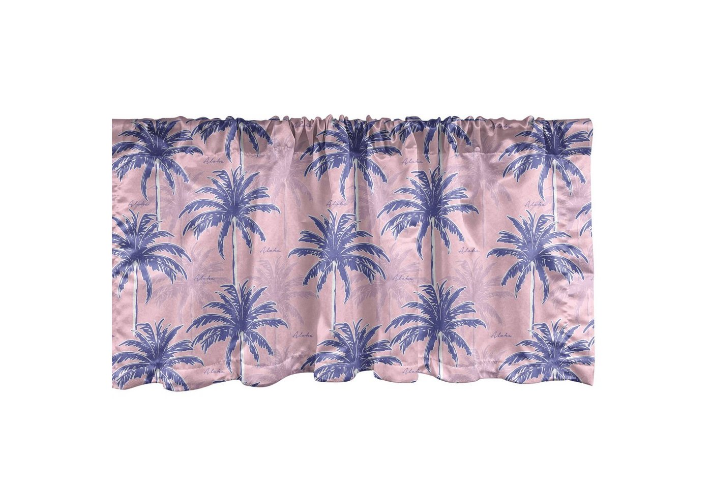 Abakuhaus Scheibengardine Vorhang Volant für Küche Schlafzimmer Dekor mit Stangentasche, Microfaser, Exotisch Zusammenfassung Jungle Palms Aloha von Abakuhaus