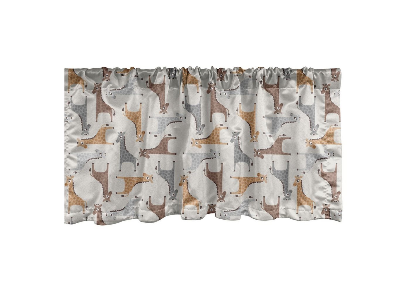 Abakuhaus Scheibengardine Vorhang Volant für Küche Schlafzimmer Dekor mit Stangentasche, Microfaser, Giraffe Long Neck mit Spots von Abakuhaus