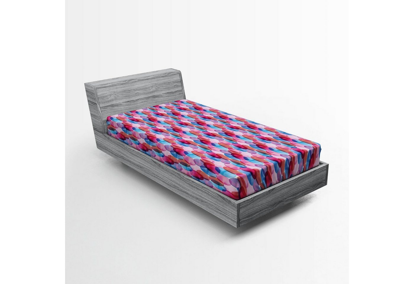Abakuhaus Spannbettlaken Soft Dekorativer Stoff Bettwäsche Rund-um Elastischer Gummizug, Abstrakte Kunst Aquarell ovale Formen Abakuhaus Spannbettlaken Soft Dekorativer Stoff Bettwäsche Rund-um Elastischer Gummizug, Abstrakte Kunst Aquarell ovale Formen von Abakuhaus