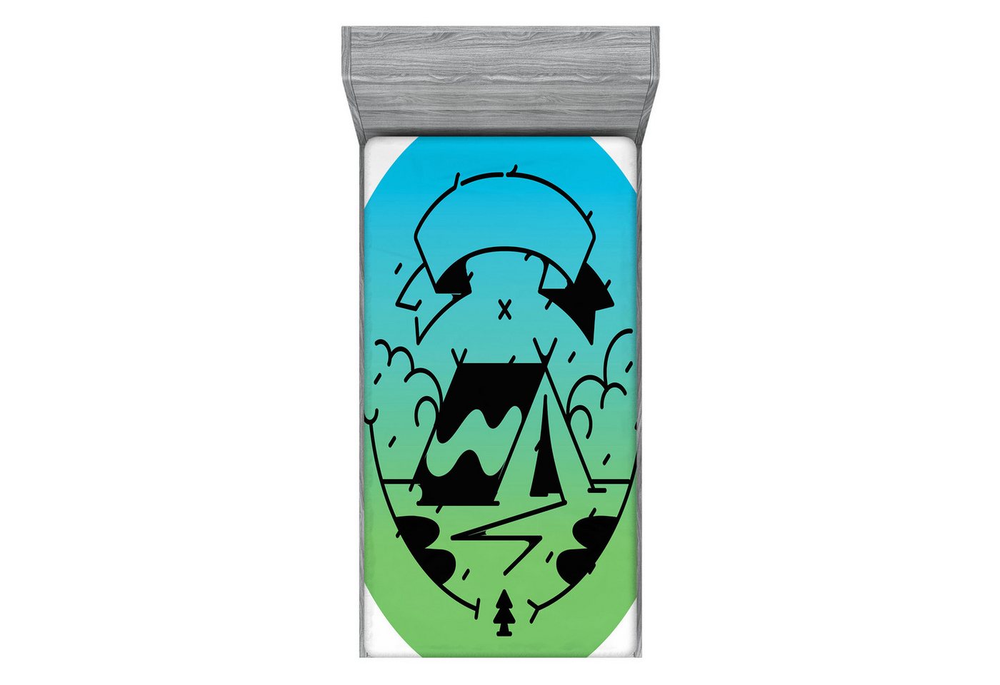 Abakuhaus Spannbettlaken Soft Dekorativer Stoff Bettwäsche Rund-um Elastischer Gummizug, Camping Zelt und Lagerfeuer Wald Abakuhaus Spannbettlaken Soft Dekorativer Stoff Bettwäsche Rund-um Elastischer Gummizug, Camping Zelt und Lagerfeuer Wald von Abakuhaus