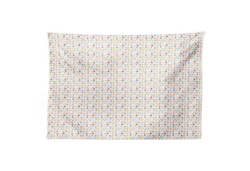 Abakuhaus Wandteppich aus Weiches Mikrofaser Stoff Für das Wohn und Schlafzimmer, rechteckig, Alphabet Tiere und First Letters von Abakuhaus