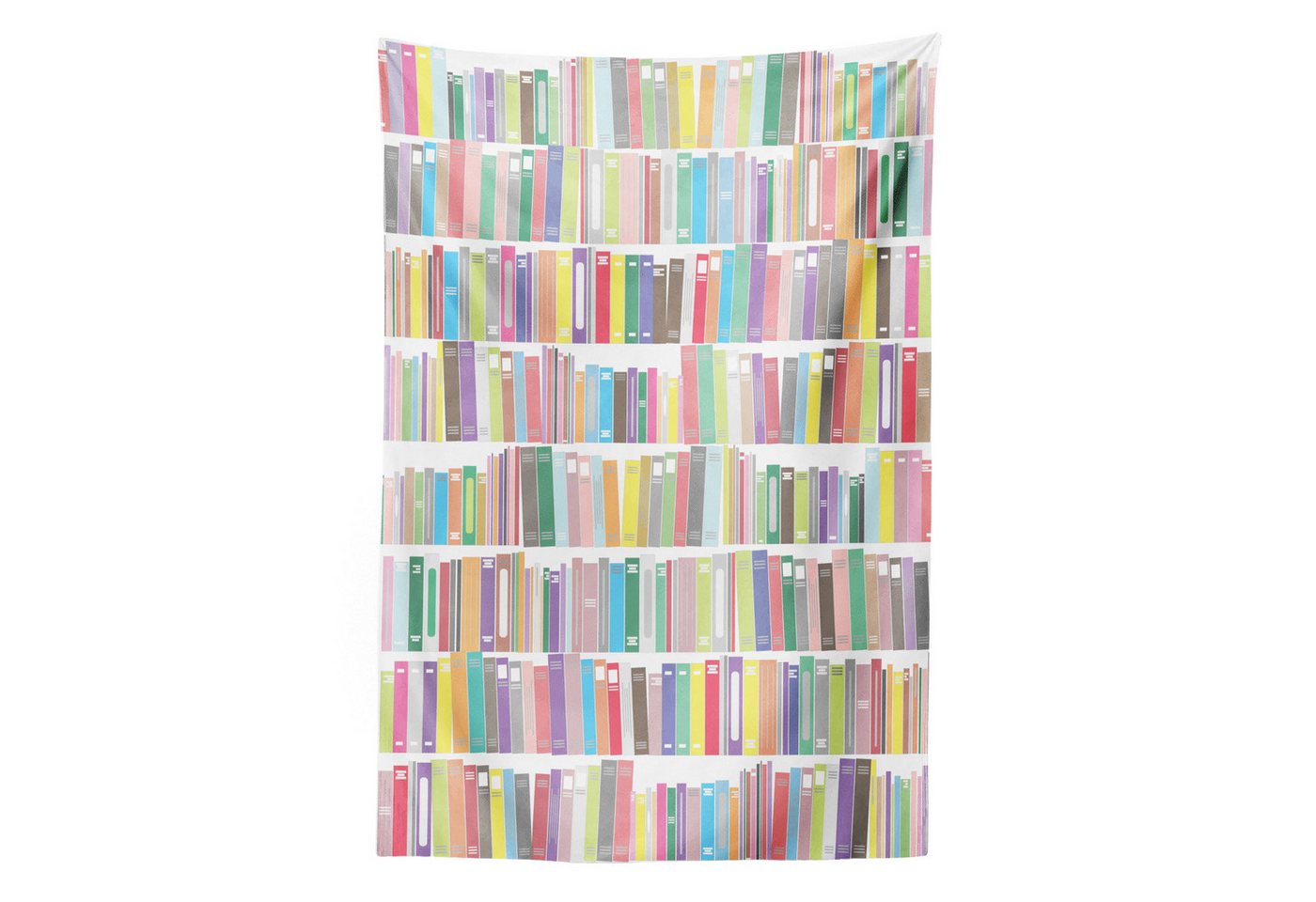Abakuhaus Wandteppich aus Weiches Mikrofaser Stoff Für das Wohn und Schlafzimmer, rechteckig, Bücherregal Bunte Cartoon-Bibliothek Abakuhaus Wandteppich aus Weiches Mikrofaser Stoff Für das Wohn und Schlafzimmer, rechteckig, Bücherregal Bunte Cartoon-Bibliothek von Abakuhaus