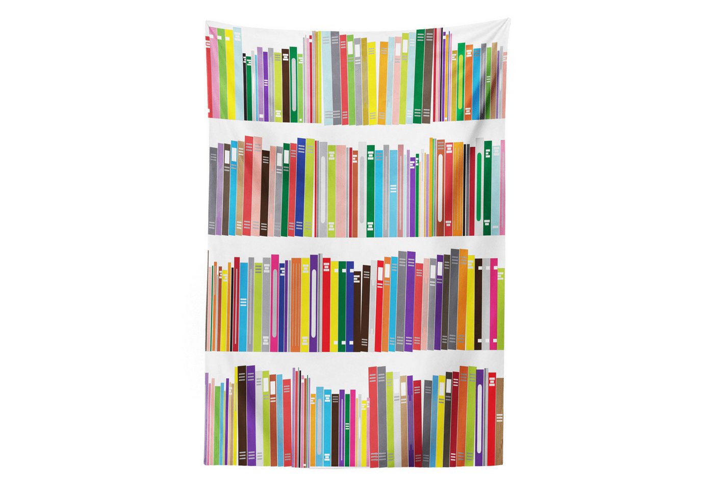 Abakuhaus Wandteppich aus Weiches Mikrofaser Stoff Für das Wohn und Schlafzimmer, rechteckig, Bücherregal Bunte Gekritzel-Bücher Abakuhaus Wandteppich aus Weiches Mikrofaser Stoff Für das Wohn und Schlafzimmer, rechteckig, Bücherregal Bunte Gekritzel-Bücher von Abakuhaus
