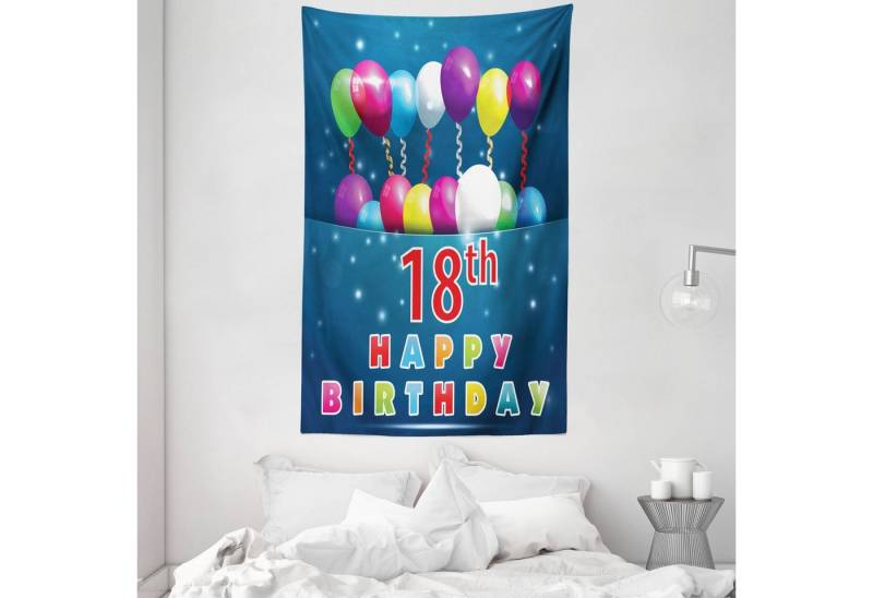 Wandteppich aus Weiches Mikrofaser Stoff Für das Wohn und Schlafzimmer, Abakuhaus, rechteckig, Bunt 18. Geburtstag Ballons von Abakuhaus