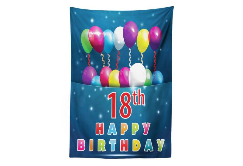 Abakuhaus Wandteppich aus Weiches Mikrofaser Stoff Für das Wohn und Schlafzimmer, rechteckig, Bunt 18. Geburtstag Ballons Abakuhaus Wandteppich aus Weiches Mikrofaser Stoff Für das Wohn und Schlafzimmer, rechteckig, Bunt 18. Geburtstag Ballons von Abakuhaus