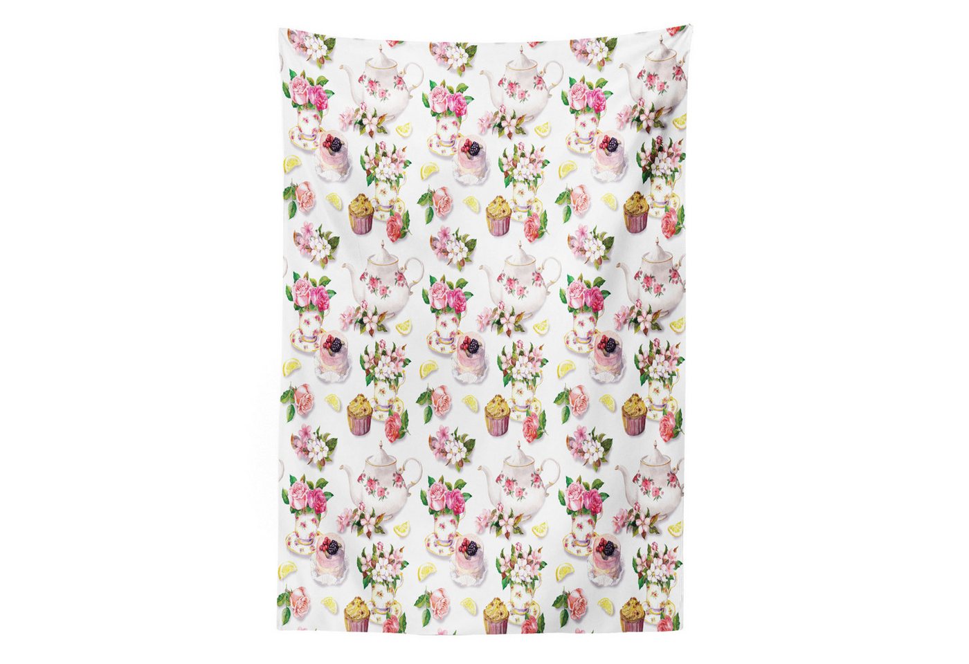 Abakuhaus Wandteppich aus Weiches Mikrofaser Stoff Für das Wohn und Schlafzimmer, rechteckig, Jahrgang Bunte Retro Teekannen Abakuhaus Wandteppich aus Weiches Mikrofaser Stoff Für das Wohn und Schlafzimmer, rechteckig, Jahrgang Bunte Retro Teekannen von Abakuhaus