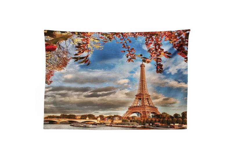 Abakuhaus Wandteppich aus Weiches Mikrofaser Stoff Für das Wohn und Schlafzimmer, rechteckig, Paris Schönheit des Herbstes Eiffel anzeigen von Abakuhaus