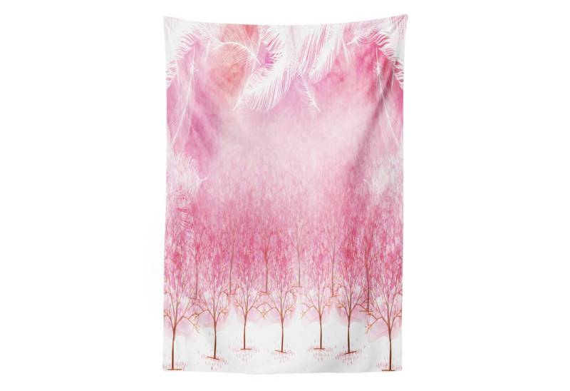 Abakuhaus Wandteppich aus Weiches Mikrofaser Stoff Für das Wohn und Schlafzimmer, rechteckig, Rosa Kirschbaum Federn Abakuhaus Wandteppich aus Weiches Mikrofaser Stoff Für das Wohn und Schlafzimmer, rechteckig, Rosa Kirschbaum Federn von Abakuhaus