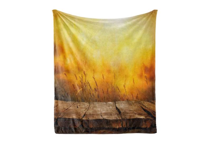 Wohndecke Gemütlicher Plüsch für den Innen- und Außenbereich, Abakuhaus, Blätter Leerer Tisch und Weizen Wohndecke Gemütlicher Plüsch für den Innen- und Außenbereich, Abakuhaus, Blätter Leerer Tisch und Weizen von Abakuhaus