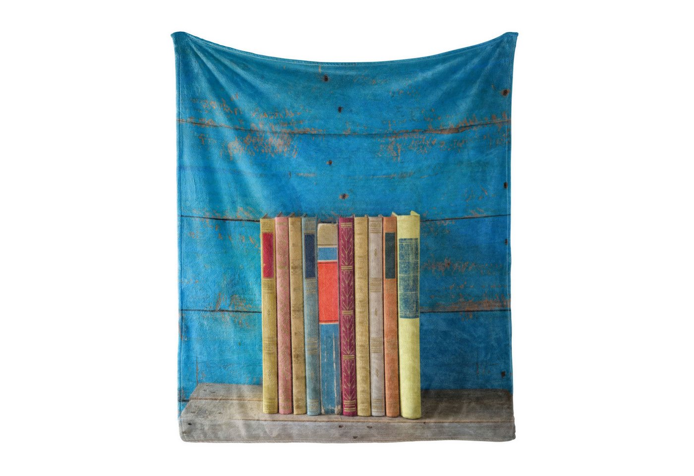 Wohndecke Gemütlicher Plüsch für den Innen- und Außenbereich, Abakuhaus, Bücherregal Grunge Nostalgic Buch Wohndecke Gemütlicher Plüsch für den Innen- und Außenbereich, Abakuhaus, Bücherregal Grunge Nostalgic Buch von Abakuhaus