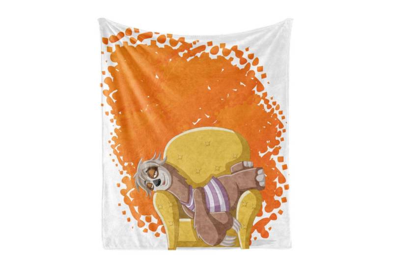 Wohndecke Gemütlicher Plüsch für den Innen- und Außenbereich, Abakuhaus, Faultier Faule Frau auf der Couch Wohndecke Gemütlicher Plüsch für den Innen- und Außenbereich, Abakuhaus, Faultier Faule Frau auf der Couch von Abakuhaus