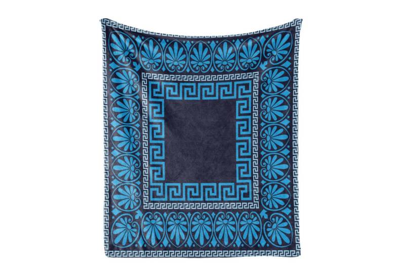 Wohndecke Gemütlicher Plüsch für den Innen- und Außenbereich, Abakuhaus, Greek Key Filigrane Blumen Fret Wohndecke Gemütlicher Plüsch für den Innen- und Außenbereich, Abakuhaus, Greek Key Filigrane Blumen Fret von Abakuhaus