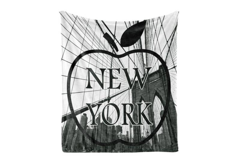 Wohndecke Gemütlicher Plüsch für den Innen- und Außenbereich, Abakuhaus, NYC Stadtbild Big Apple Motiv Wohndecke Gemütlicher Plüsch für den Innen- und Außenbereich, Abakuhaus, NYC Stadtbild Big Apple Motiv von Abakuhaus