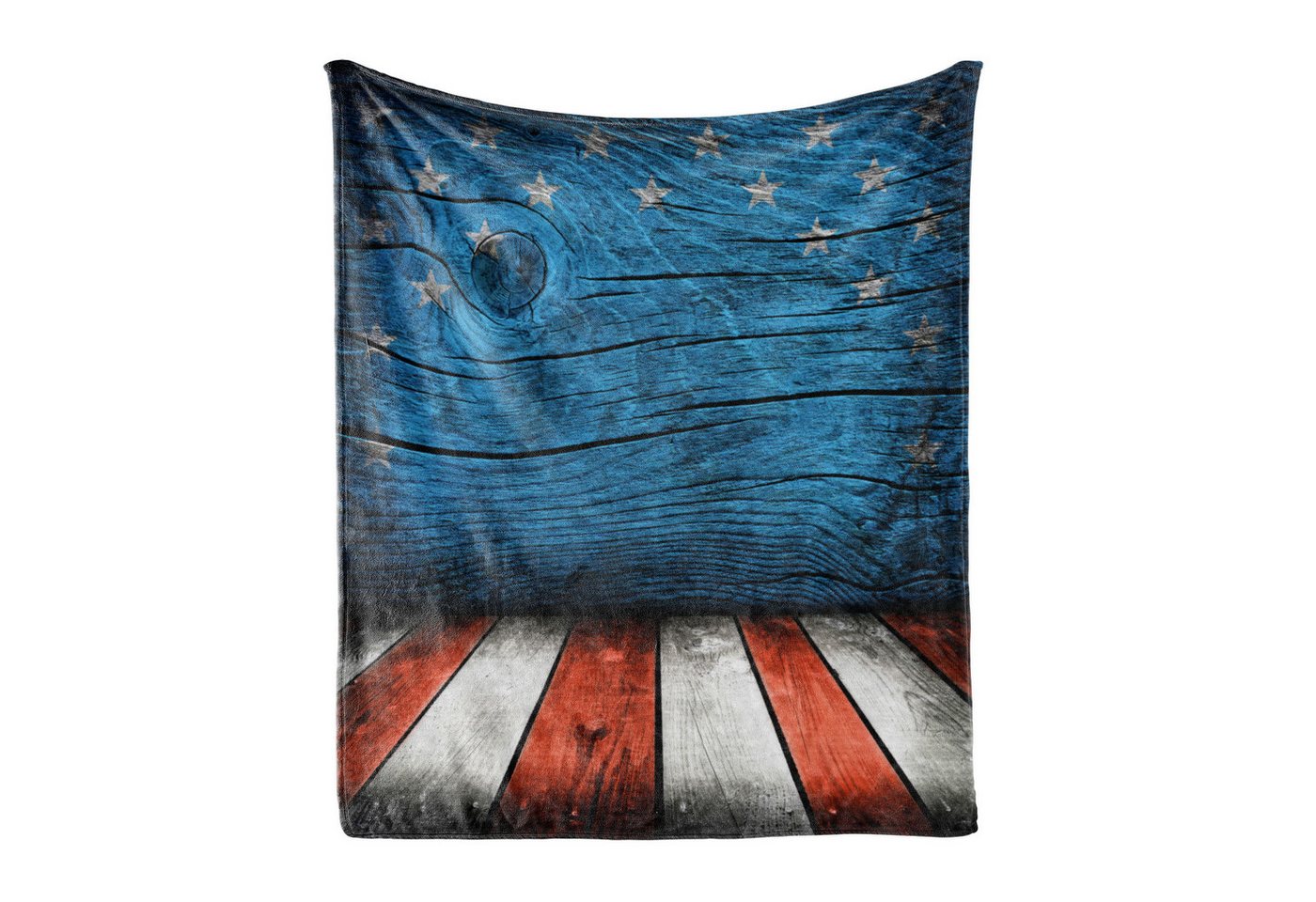 Wohndecke Gemütlicher Plüsch für den Innen- und Außenbereich, Abakuhaus, Primitive Land rustikale Holz von Abakuhaus