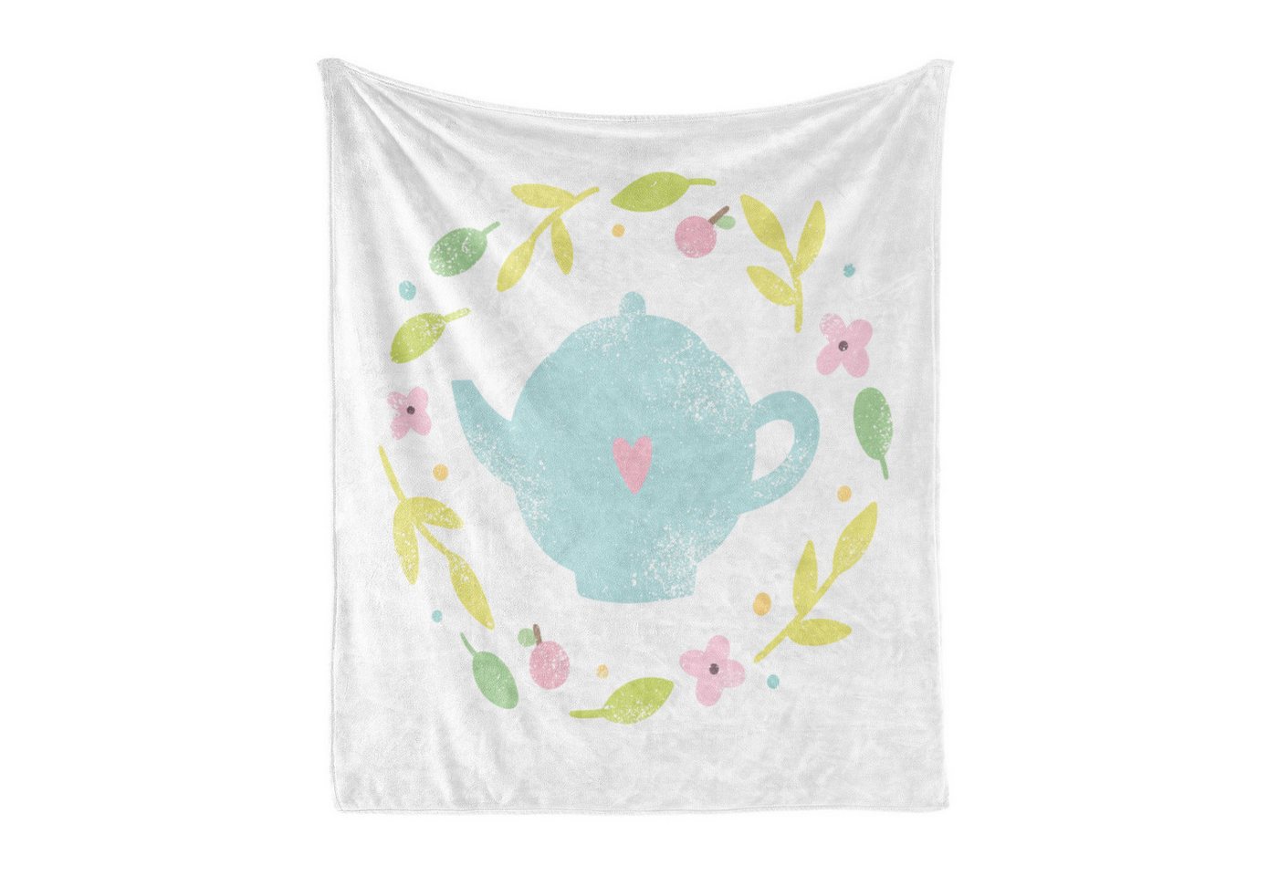 Wohndecke Gemütlicher Plüsch für den Innen- und Außenbereich, Abakuhaus, Tee Grungy Teekanne Blumenkranz Wohndecke Gemütlicher Plüsch für den Innen- und Außenbereich, Abakuhaus, Tee Grungy Teekanne Blumenkranz von Abakuhaus