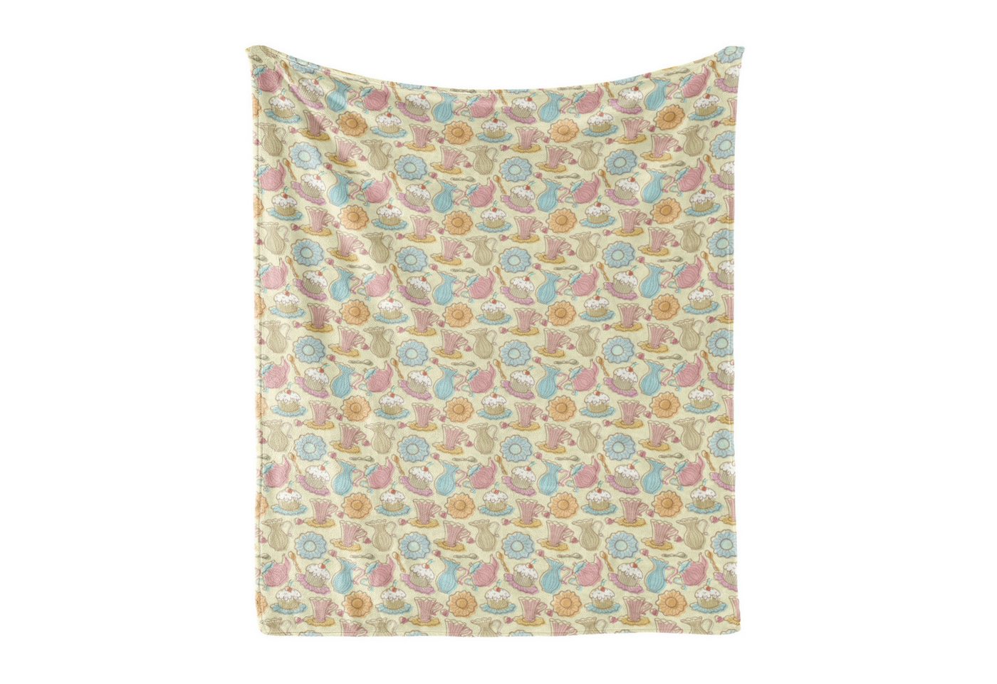 Wohndecke Gemütlicher Plüsch für den Innen- und Außenbereich, Abakuhaus, Tee-Party Kuchen und Teekannen Wohndecke Gemütlicher Plüsch für den Innen- und Außenbereich, Abakuhaus, Tee-Party Kuchen und Teekannen von Abakuhaus