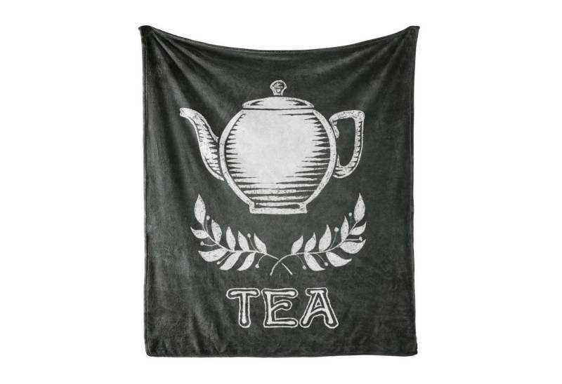 Wohndecke Gemütlicher Plüsch für den Innen- und Außenbereich, Abakuhaus, Tee Teekanne Blatt Zweige Tafel Wohndecke Gemütlicher Plüsch für den Innen- und Außenbereich, Abakuhaus, Tee Teekanne Blatt Zweige Tafel von Abakuhaus