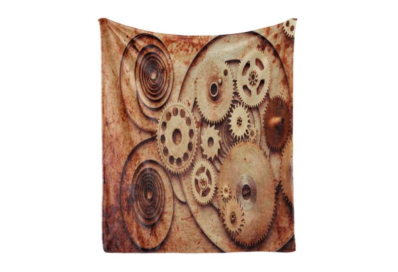 Wohndecke Gemütlicher Plüsch für den Innen- und Außenbereich, Abakuhaus, Uhr Mechanische Uhren Gears von Abakuhaus
