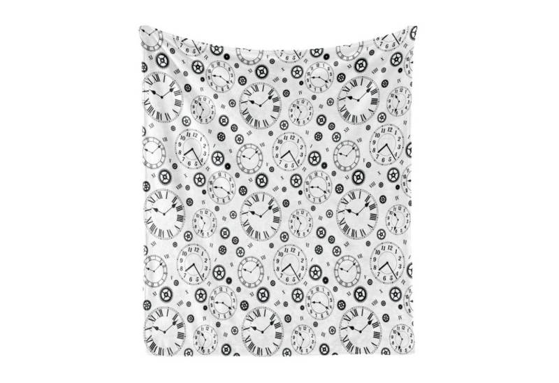 Wohndecke Gemütlicher Plüsch für den Innen- und Außenbereich, Abakuhaus, Uhren Zeit Mechanism Gears von Abakuhaus