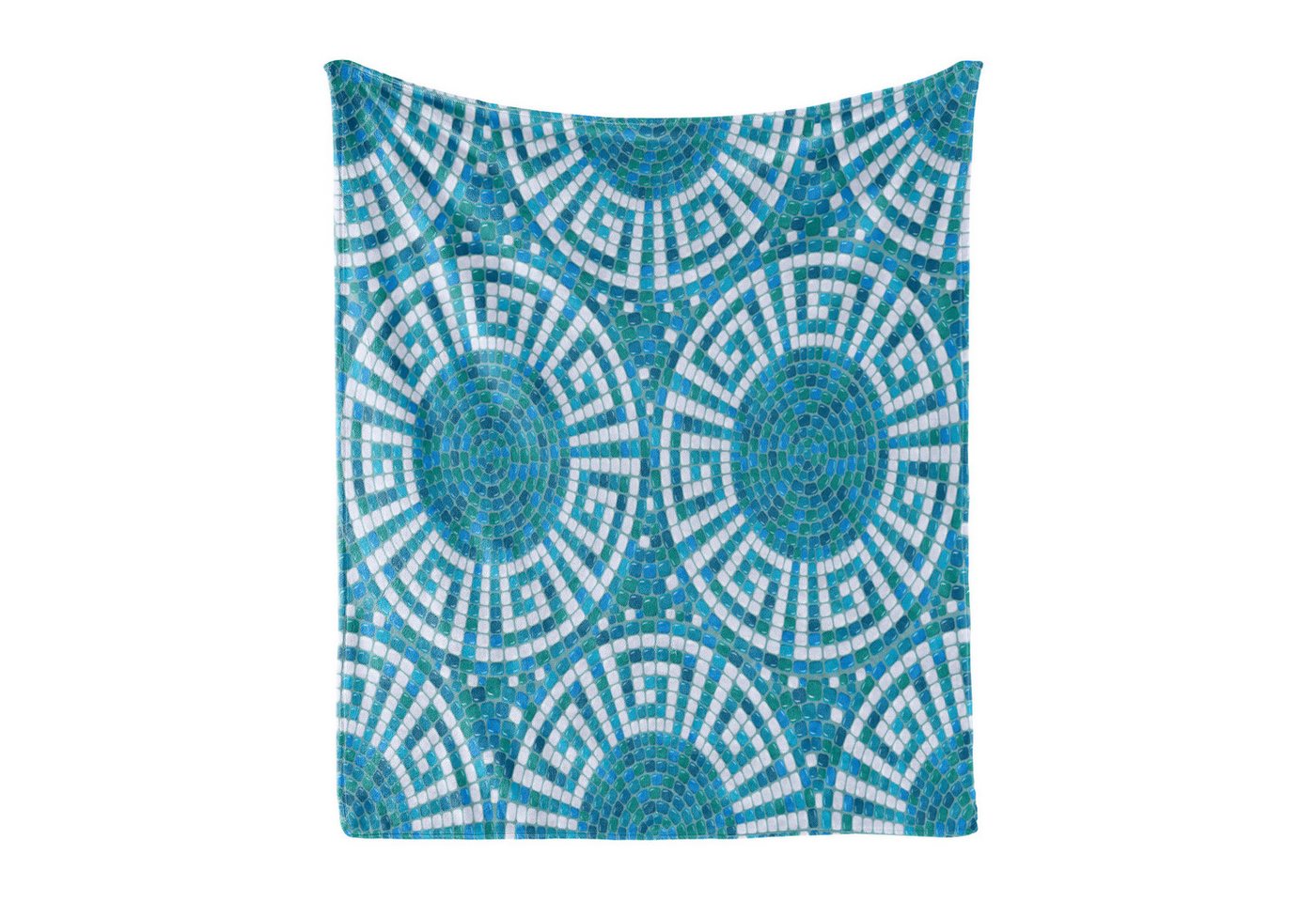 Wohndecke Gemütlicher Plüsch für den Innen- und Außenbereich, Abakuhaus, Wasser Greek Meander-Mosaik-Fliesen Wohndecke Gemütlicher Plüsch für den Innen- und Außenbereich, Abakuhaus, Wasser Greek Meander-Mosaik-Fliesen von Abakuhaus