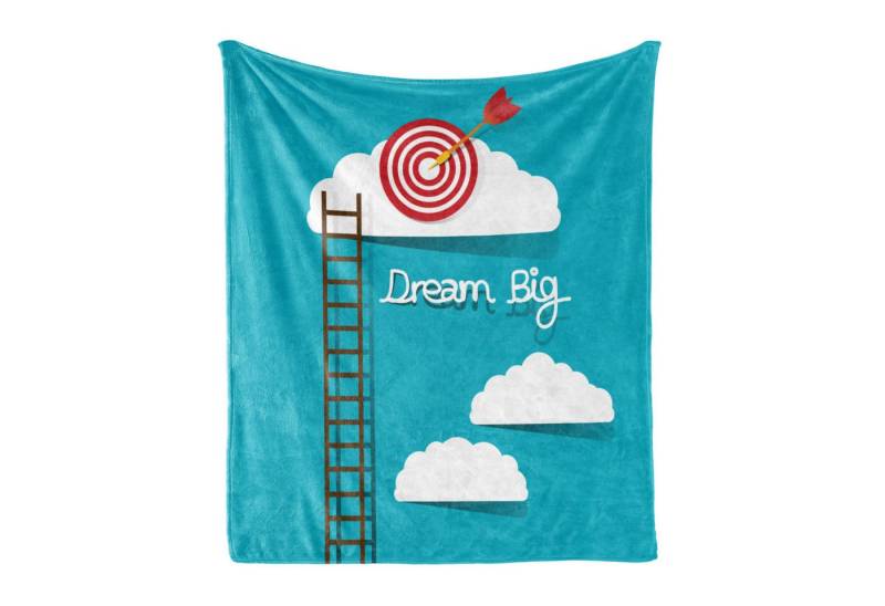 Wohndecke Gemütlicher Plüsch für den Innen- und Außenbereich, Abakuhaus, inspirativ Dream Big Phrase Wohndecke Gemütlicher Plüsch für den Innen- und Außenbereich, Abakuhaus, inspirativ Dream Big Phrase von Abakuhaus
