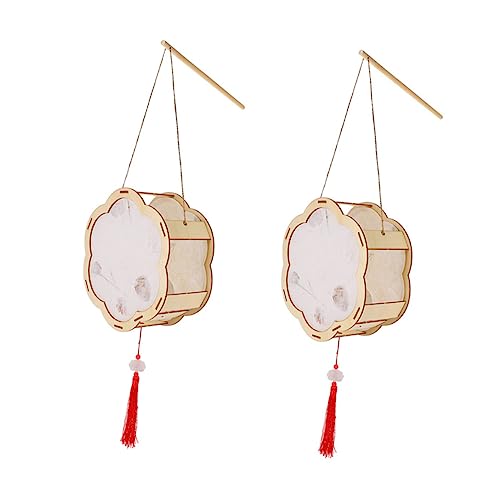 Abaodam 2 Satz Selbstgemachte Laternen aus Holzmaterial für Frühling Festival Handheld Laternen mit Quasten für Party Dekoration und Bastelprojekte Abaodam 2 Satz Selbstgemachte Laternen aus Holzmaterial für Frühling Festival Handheld Laternen mit Quasten für Party Dekoration und Bastelprojekte von Abaodam
