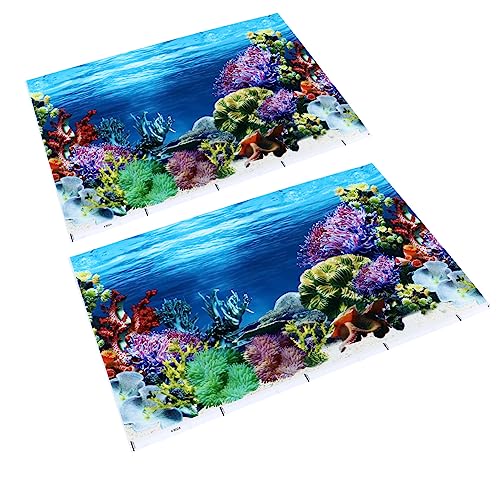 2 Stück Tank Hintergrund Aufkleber Doppelseitige wasserdichte Aquarium Dekoration für Einzigartigen Stil und Einfache Anwendung Verblassung Langlebig 2 Stück Tank Hintergrund Aufkleber Doppelseitige wasserdichte Aquarium Dekoration für Einzigartigen Stil und Einfache Anwendung Verblassung Langlebig von Abaodam