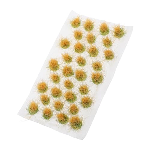 Abaodam 1 Blatt Kunstrasen Gras Zum Basteln Gefälscht Mini Landschaft Cluster Fälschung Statisches Grasmodellgras Falsches Gras Grasmatte Für Modelleisenbahnen Khaki Plastik von Abaodam