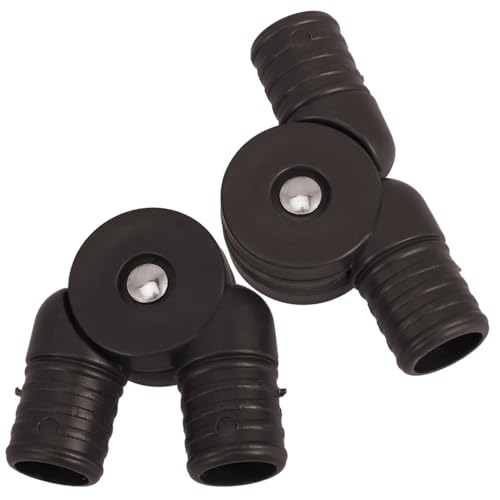 Abaodam 1 Paar Runde Mund Rattan Schnalle Anschlussschnalle Klappbarer Adapter für Loungesessel Verbindungsstück, Rohrverschraubung Zubehör Rohrverschraubung Adapter-Ersatzteil Dunkelbraun von Abaodam