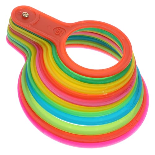 Abaodam 1 Satz Fruchtdurchmesser Messwerkzeug Kunststoff Obstmessring für Größenklassifizierung von Zitrusfrüchten Bunte Messringe zur Einfachen Anwendung Robustes Langlebiges Design von Abaodam