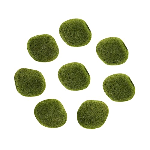 Abaodam 1 Satz Künstlicher Moosstein Terrarium Mooskugel Dekoration Moos Bastelstein Simulation Moosstein 8 Stück von Abaodam