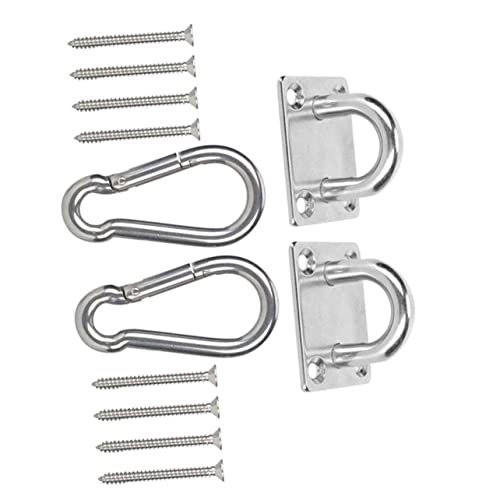Abaodam 1 Satz Schwerlastfähigen Hängemattenbefestigungen mit Karabiner und Platte für Deckenmontage für Schaukeln und Stühle Rostfrei und Langlebig Abaodam 1 Satz Schwerlastfähigen Hängemattenbefestigungen mit Karabiner und Platte für Deckenmontage für Schaukeln und Stühle Rostfrei und Langlebig von Abaodam