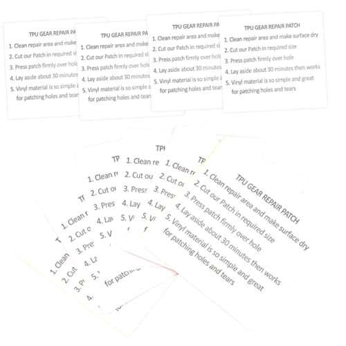 Abaodam 1 Satz Teiliges TPU Reparaturset Für Aufblasbare Produkte wasserdichte Flicken Für Zelt Luftmatratze Und Pool Selbstklebend Transparent Und Einfach Anzuwenden 10 Stück von Abaodam