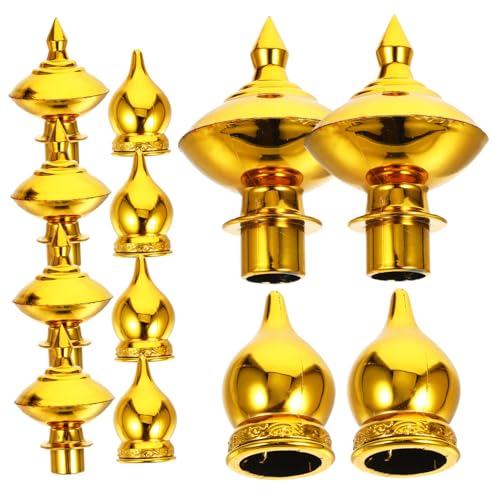 Abaodam 1 Set wetterfeste Fahnenmast-Aufsatz, Kugel-Endstück, dekoratives Fahnenmast-Zubehör für Displays und einfache Installation, 12 Stück von Abaodam