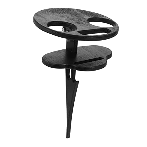 Abaodam 1 Stück Faltbarer Weintisch für Outdoor Praktischer Strandtisch mit Doppel Schicht Design für Picknick Garten oder Camping Leicht und Getränkehalter für Weingläser und Snacks von Abaodam