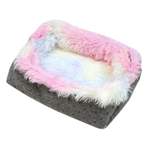 Abaodam 1 Stück Plüsch Katzenbett Matratze Regenbogenfarben Flauschiges Katzennest Waschbeutel für Gemütliche Schlafplätze und Unterwegs Abaodam 1 Stück Plüsch Katzenbett Matratze Regenbogenfarben Flauschiges Katzennest Waschbeutel für Gemütliche Schlafplätze und Unterwegs von Abaodam