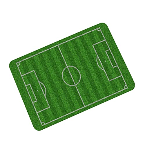 Abaodam 1 Stück Rasenteppich Fußmatte rutschfeste und Saugfähige Eingangsmatte im Fußballfeld Design für Bad Wohnzimmer für Fußballfans von Abaodam