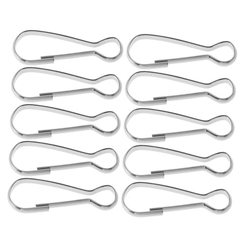Abaodam 10 Stück Fahnenmast Zubehör Metall Flaggen Clips zur Sicheren Befestigung von Fahnen für Outdoor Anwendungen und Langlebig für Verschiedene Fahnenmasten Geeignet von Abaodam